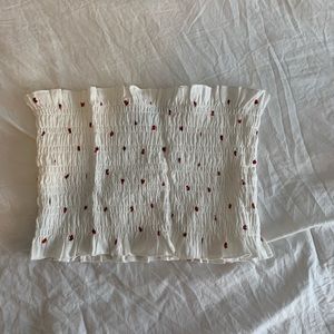 Strawberry print tube top